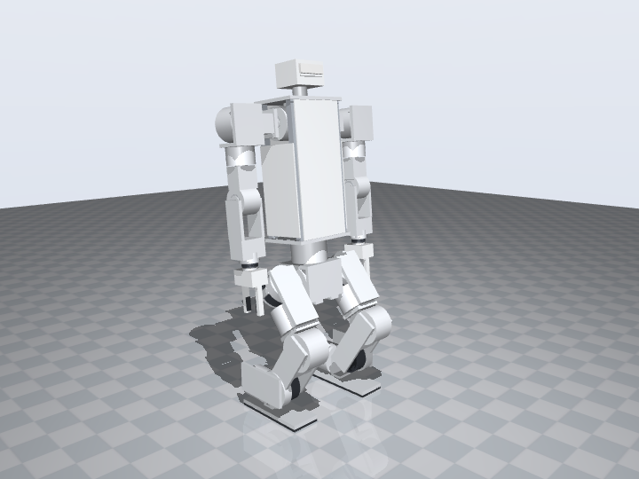 MuJoCo frame: the robot in the crouch pose