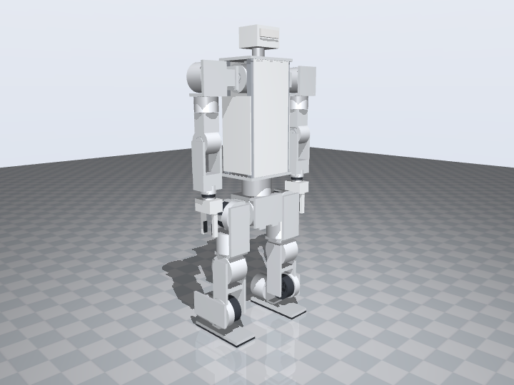 MuJoCo frame: the robot standing at the zero pose