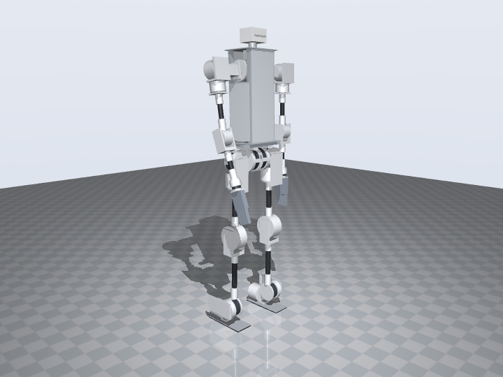 MuJoCo frame: v1 after an 8 N·s push